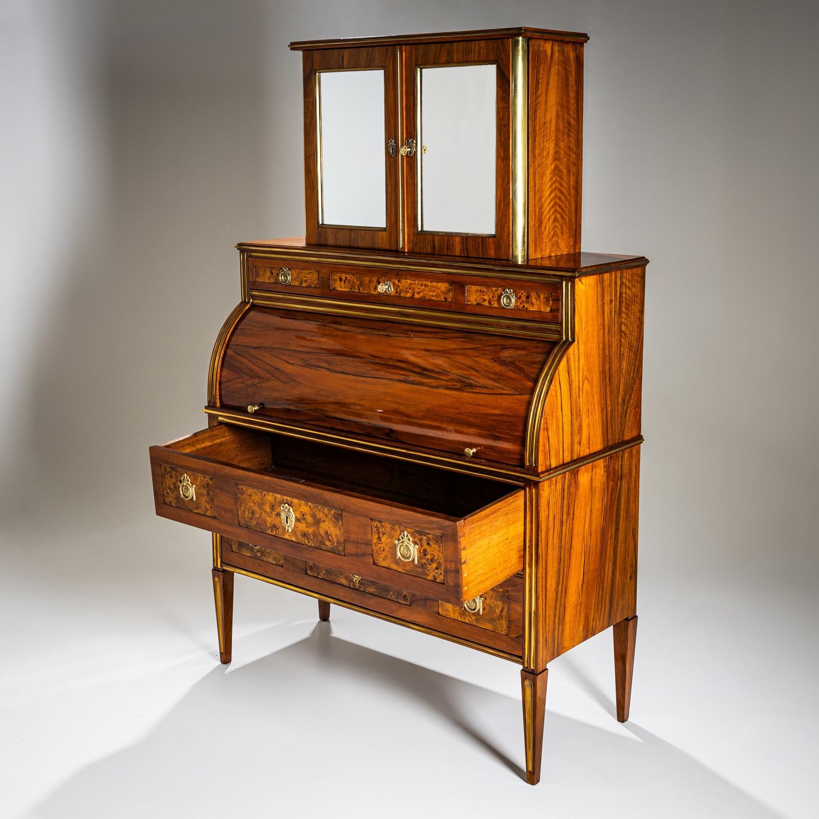 Neoclassical Roll Top Secretary Desk, France, Late 18th Century photo furniture