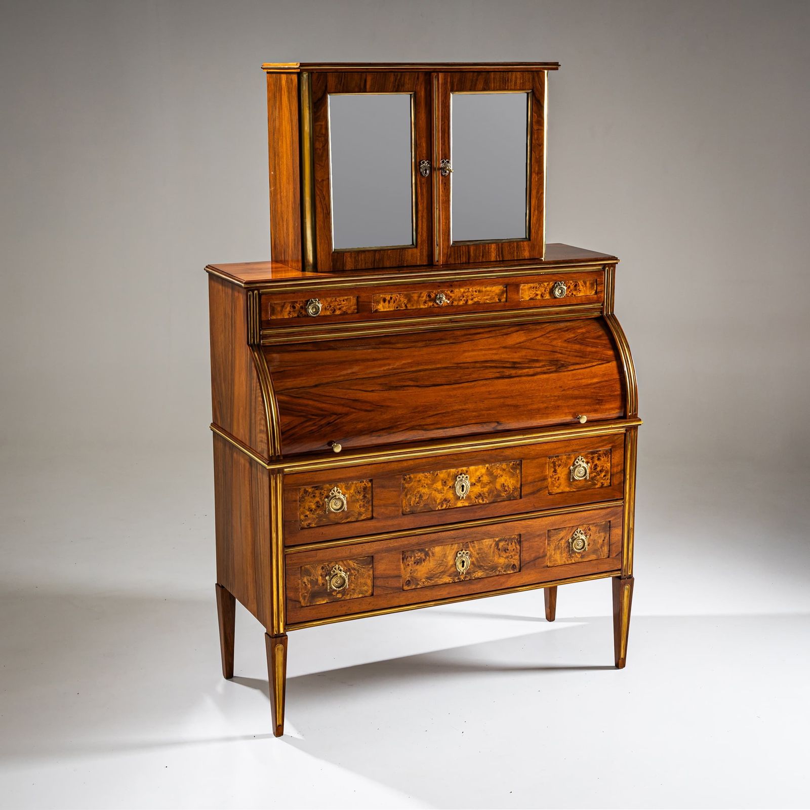Neoclassical Roll Top Secretary Desk, France, Late 18th Century photo 8375.0