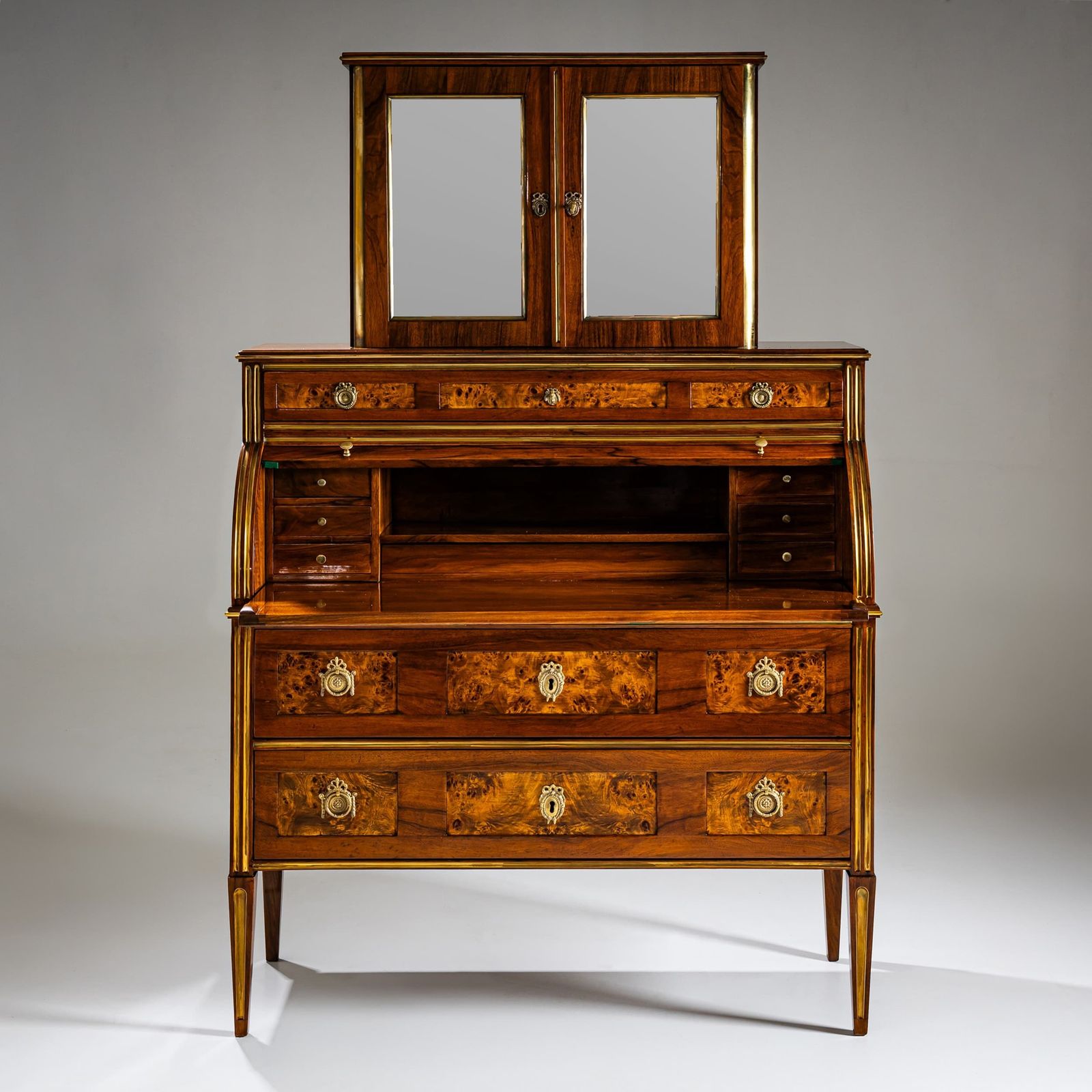 Neoclassical Roll Top Secretary Desk, France, Late 18th Century photo vinterior