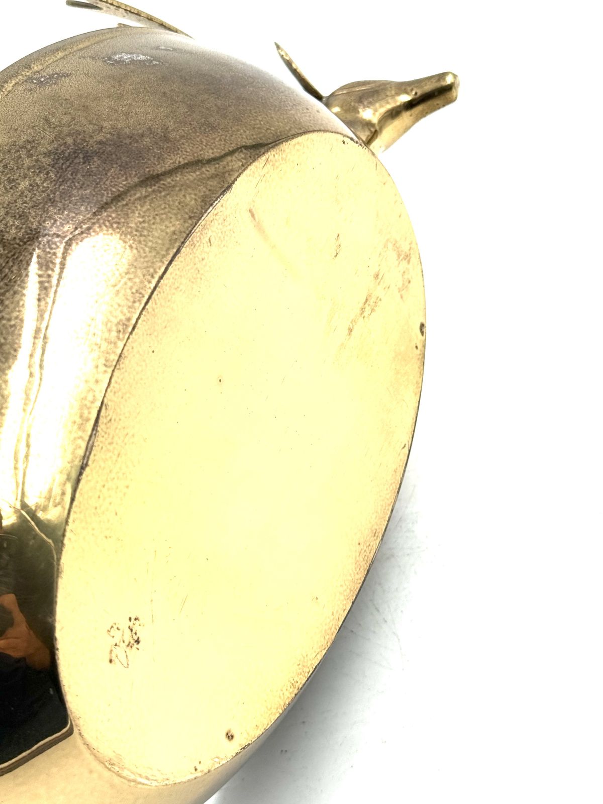 300.0 Mid Century Modern Brass Deers Centerpiece / Bowl, France 1970s photo