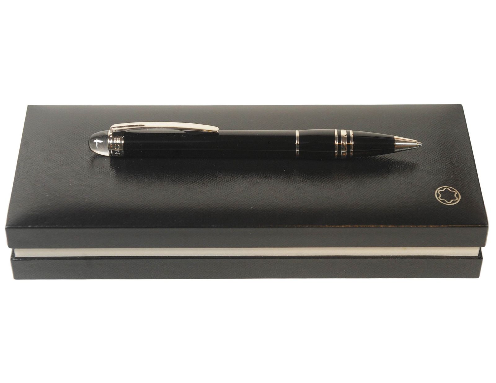 Montblanc Starwalker Black Resin Ballpoint Pen With Original Box & Papers 2005 photo vintage