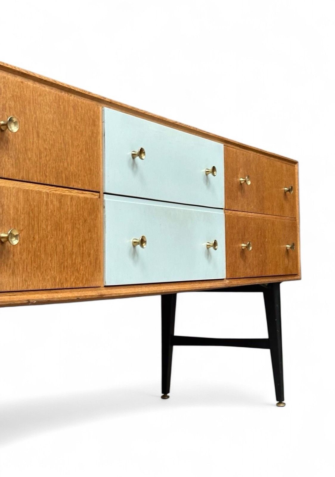 photo for sale Meredew Oak Sideboard Chest Of Drawers Mid Century Retro C1960s