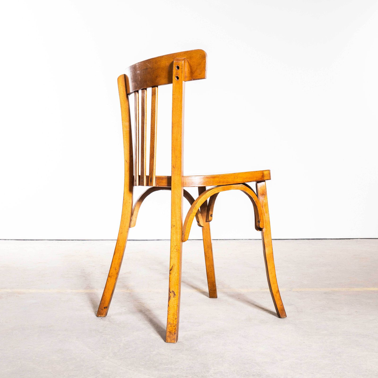 810.0 1950's Baumann Honey Simple Bentwood Dining Chair   Set Of Six photo