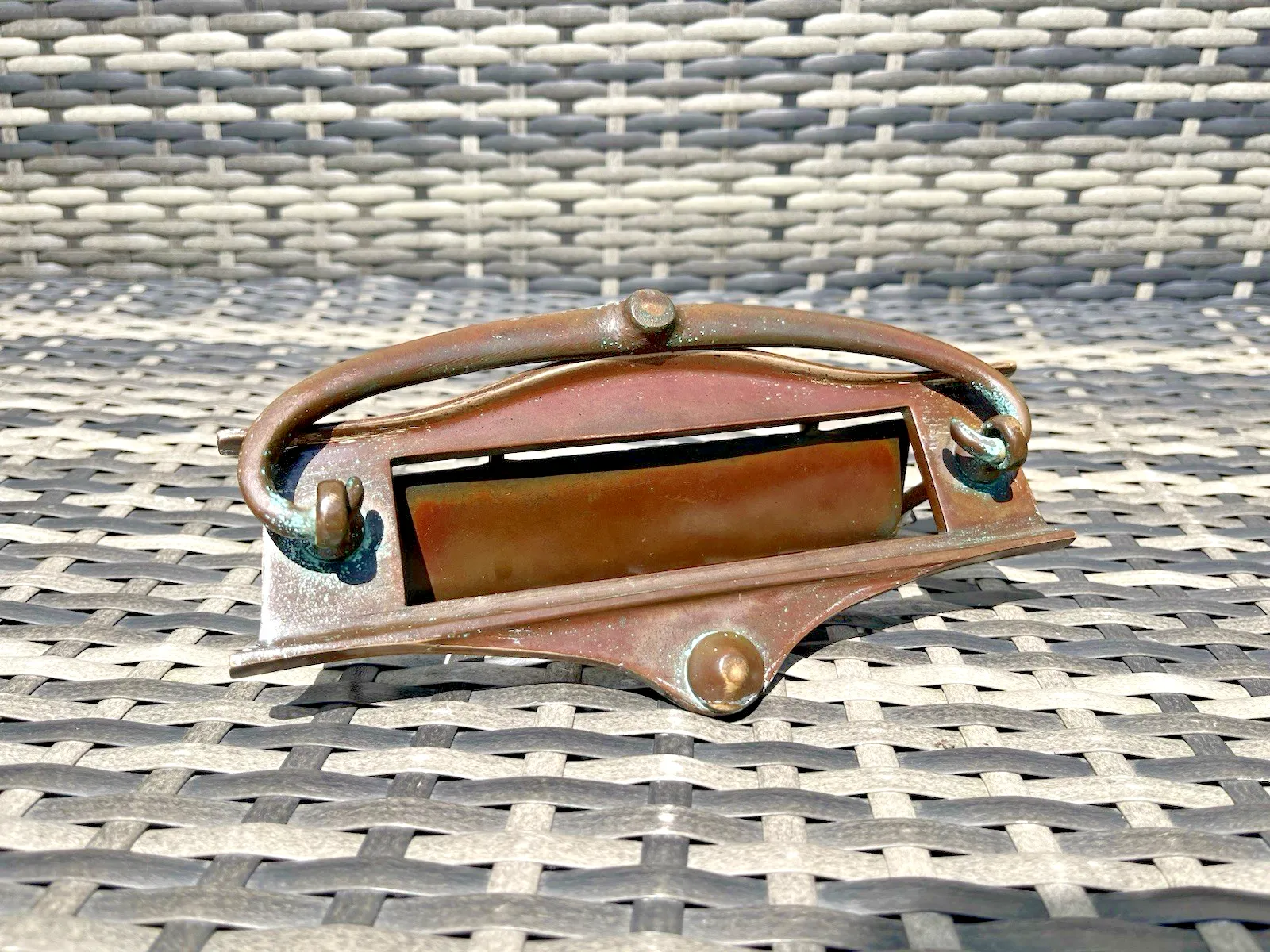 photo for sale Reclaimed Antique Art Nouveau Bronze Door Knocker Mail Letter Box Posting Slot