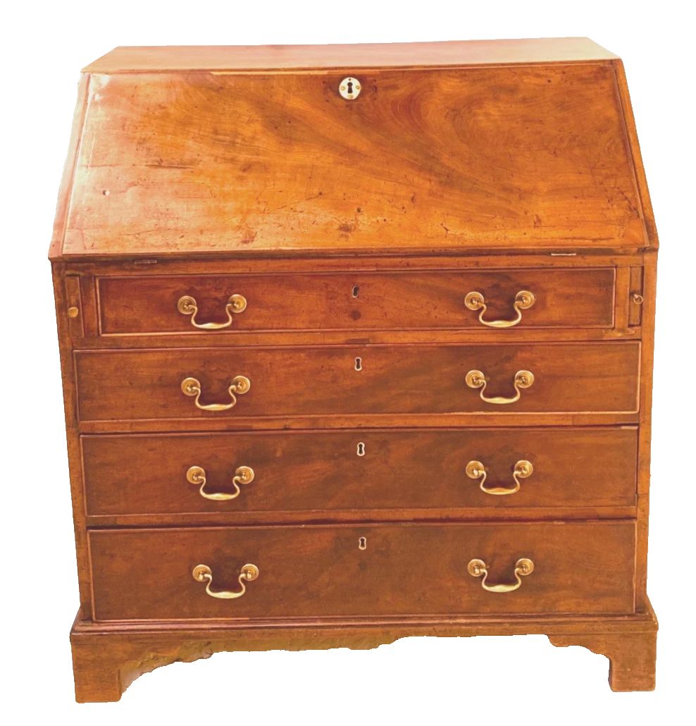 English Style Mahogany And Veneer Slope Desk 19th Century photo for sale