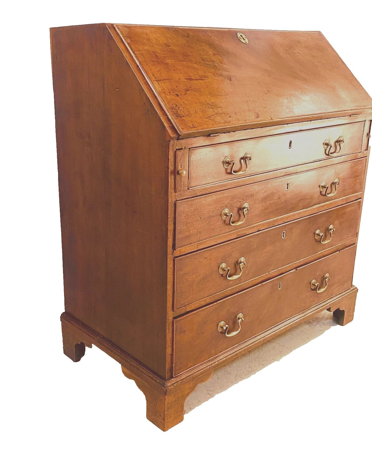 English Style Mahogany And Veneer Slope Desk 19th Century photo Furniture