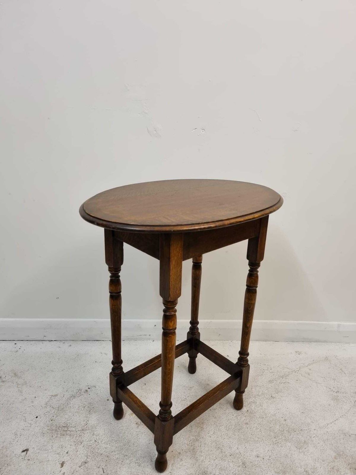 Antique Oak Side Occasional Oval Hall Table / Wine Table / C1900 / Free Delivery photo vinterior