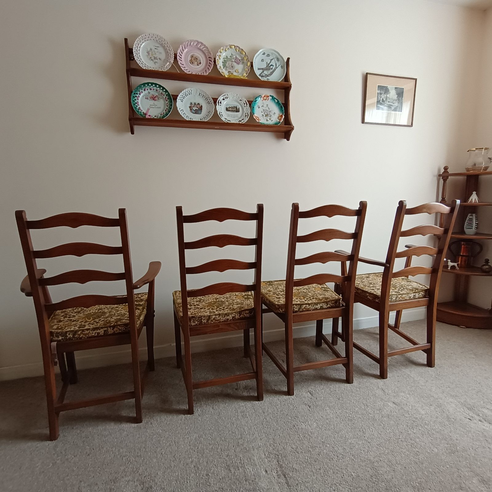 photo for sale Ercol Refectory Dining Table And Four Dining Chairs (All Golden Dawn)