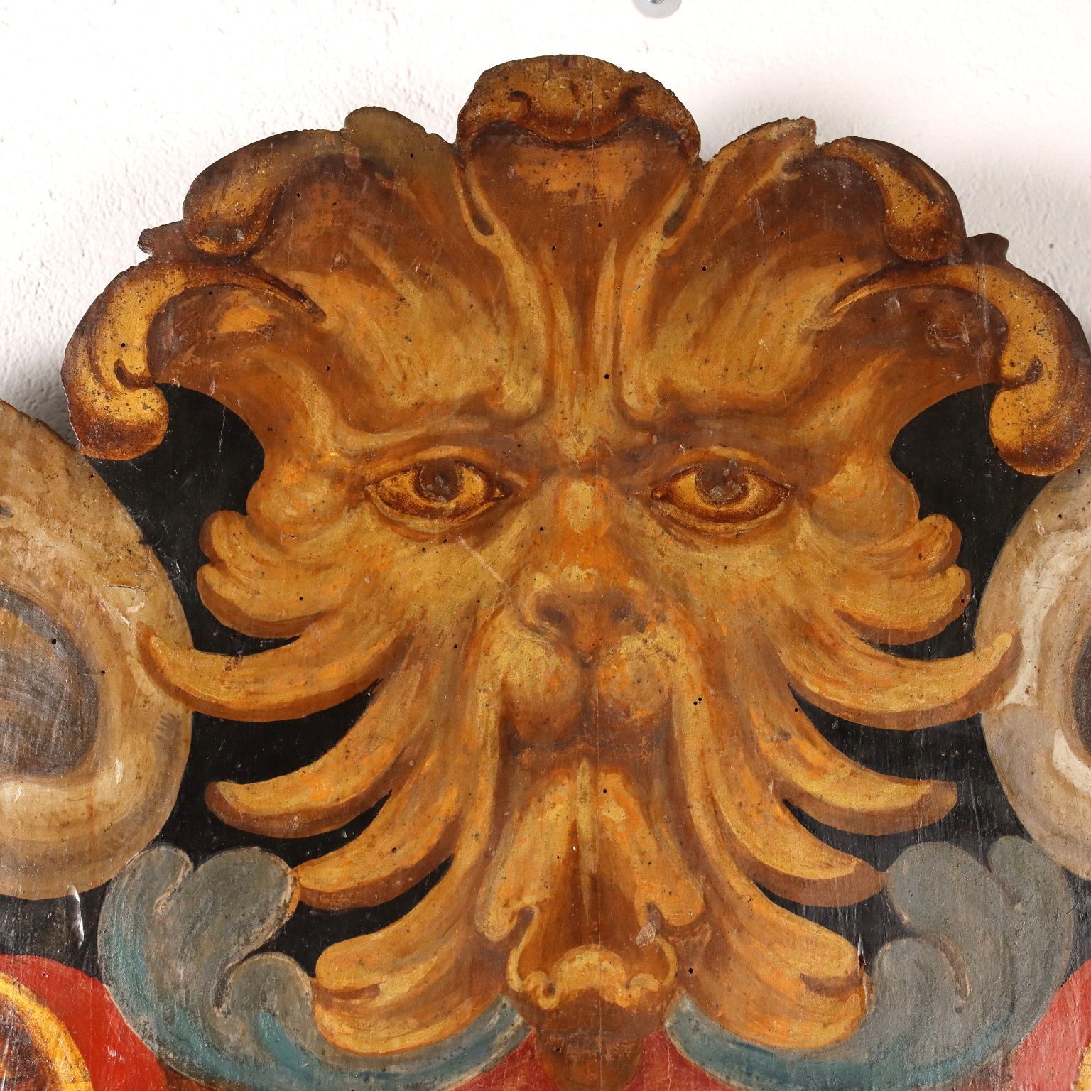 Antique Baroque Coat Of Arms Pasqui Poplar Florence XVIII Century photo for sale