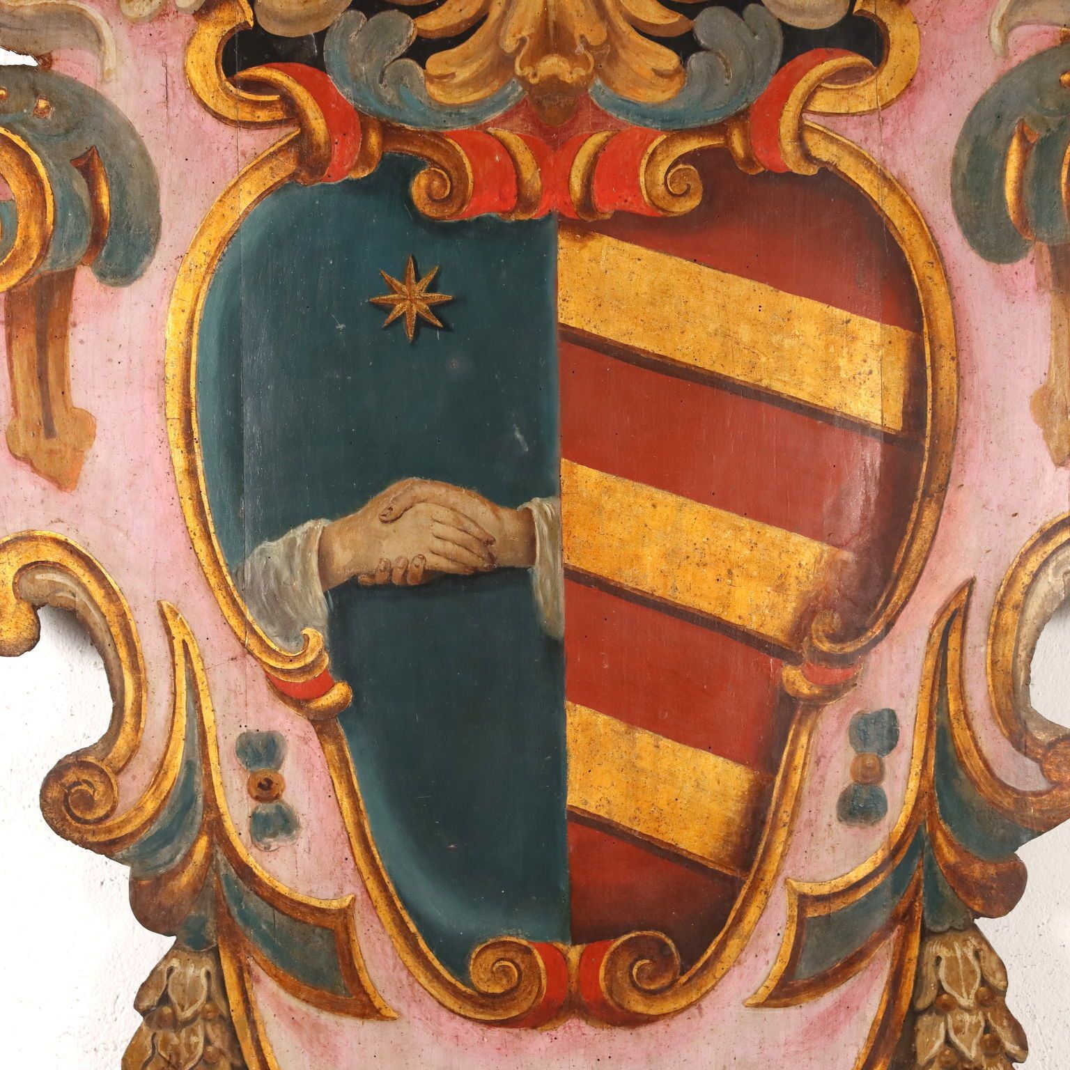 Antique Baroque Coat Of Arms Pasqui Poplar Florence XVIII Century photo Home Decor
