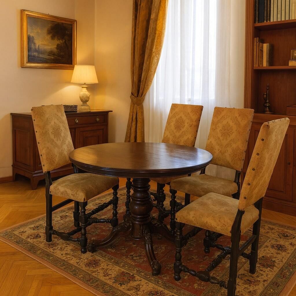 Baroque Chairs Ebony Painted Walnut Italy XVIII Century photo furniture