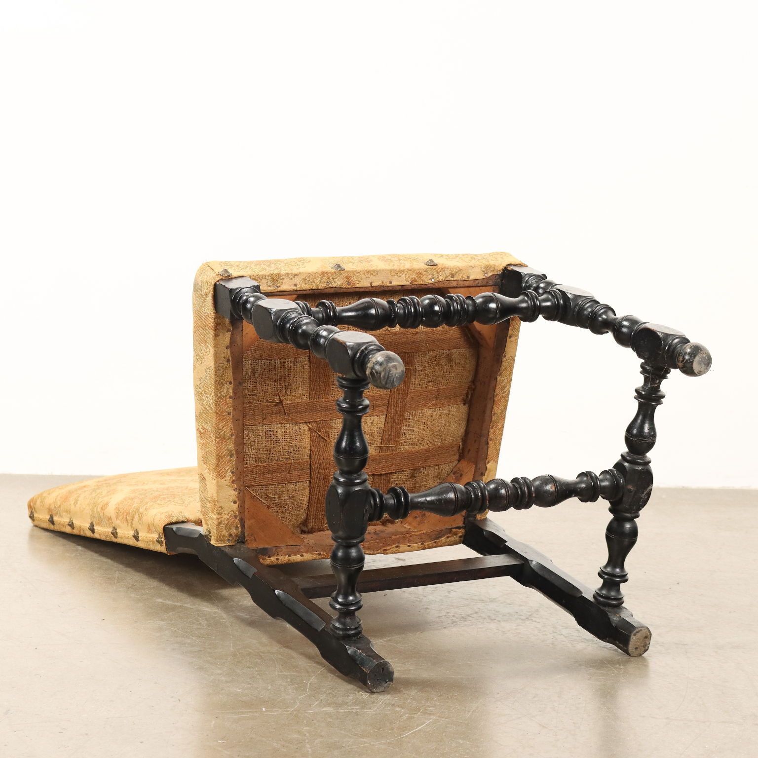 photo for sale Baroque Chairs Ebony Painted Walnut Italy XVIII Century