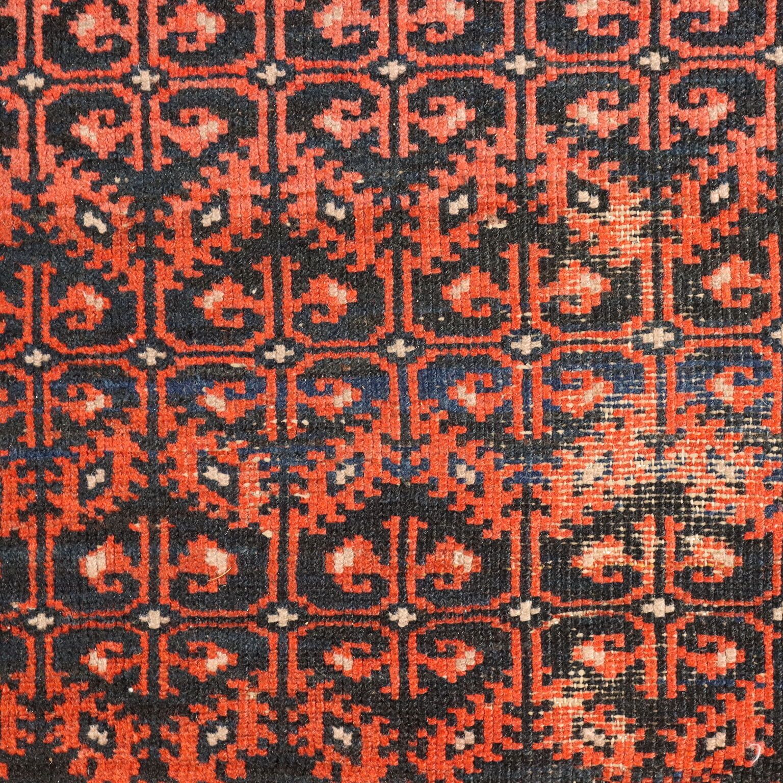 Antique Asian Carpet Cotton Wool Thin Knot 165 X 43 In photo 940.0