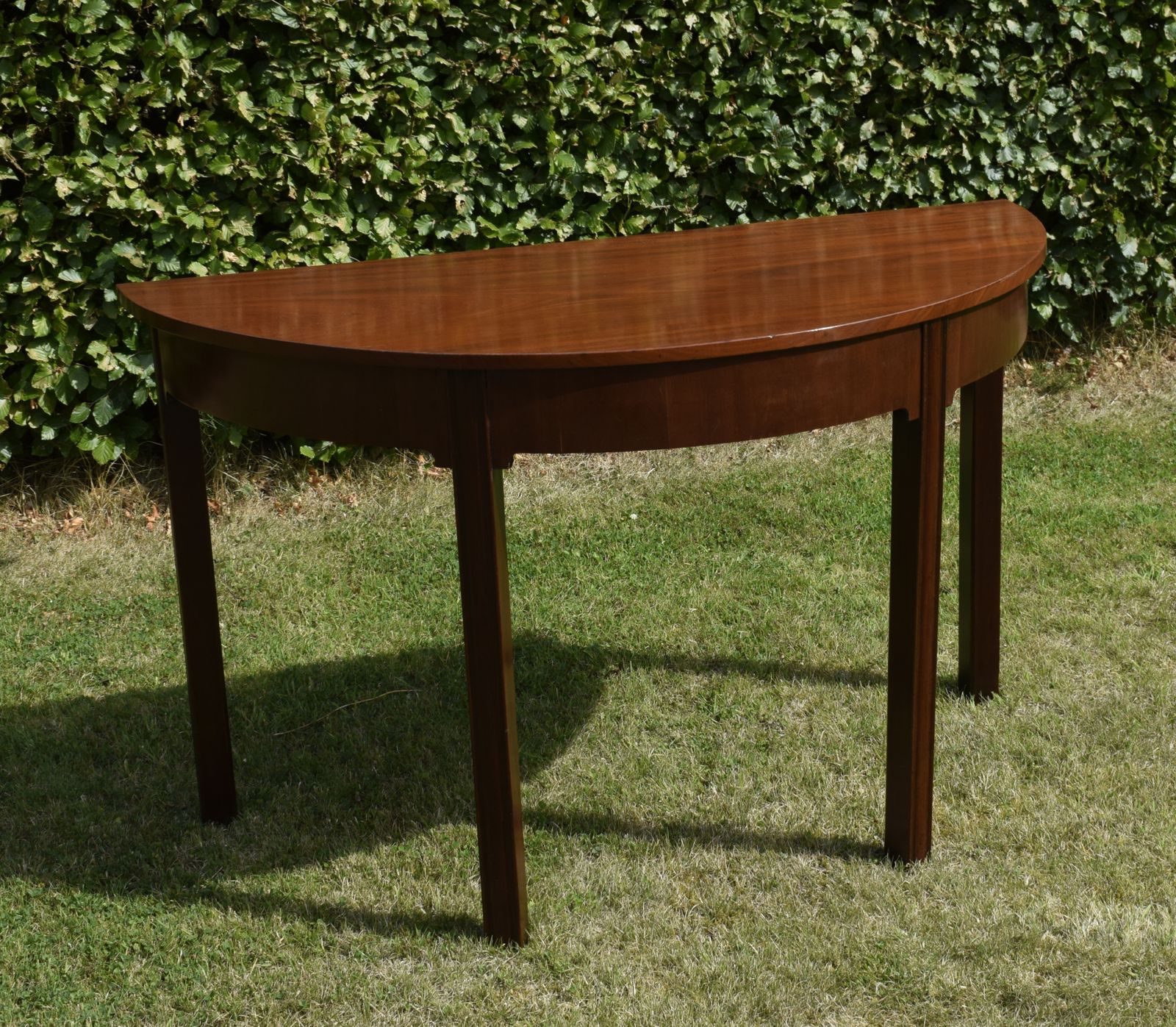 Georgian Period Mahogany Demi Lune Table photo for sale