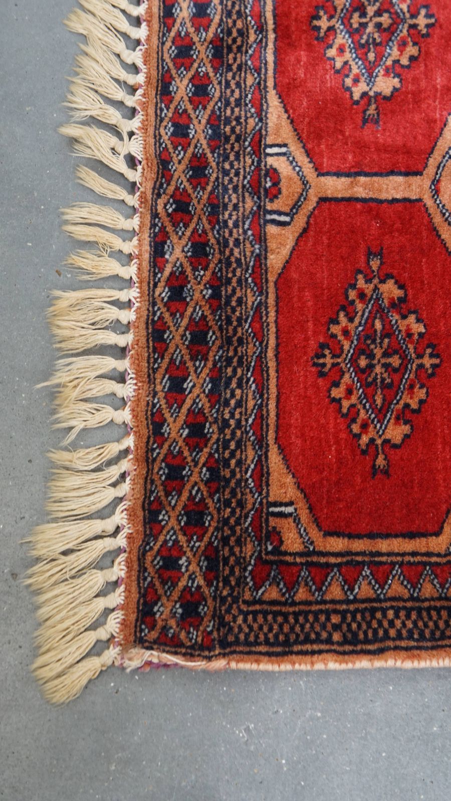 Hand Knotted, Square Oriental Decorative Rug With Beautiful Red Colors 63x61cm photo furniture