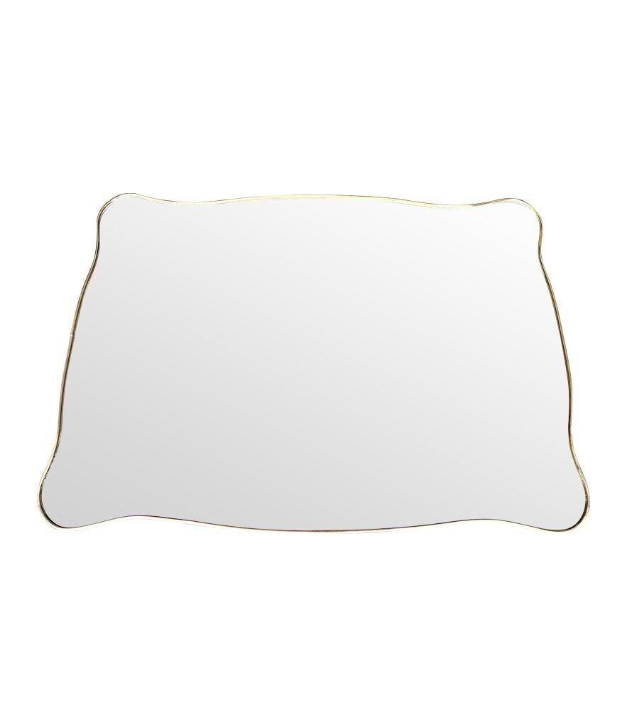 photo buy A Lovely Shaped, Landscape Or Portrait, Orignal Italian 1950s Brass Framed Mirror
