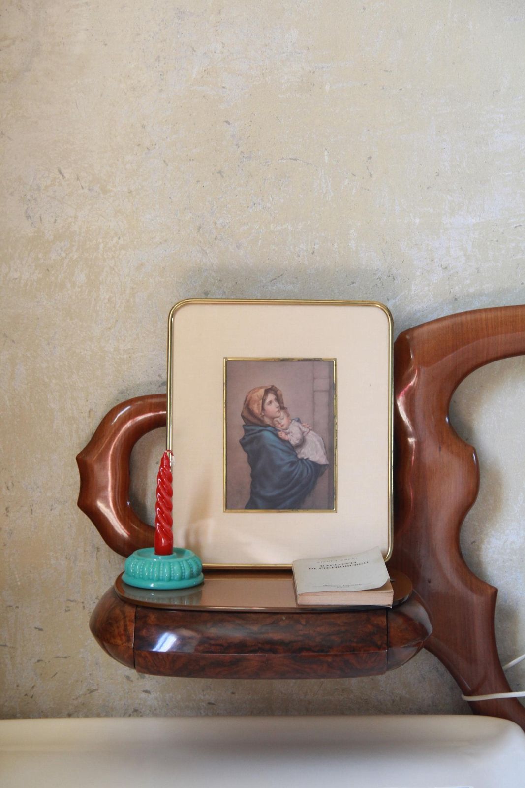 Maria, Antique Midcentury Religious Painting By Ferruzzi, Italy, 1950s photo for sale