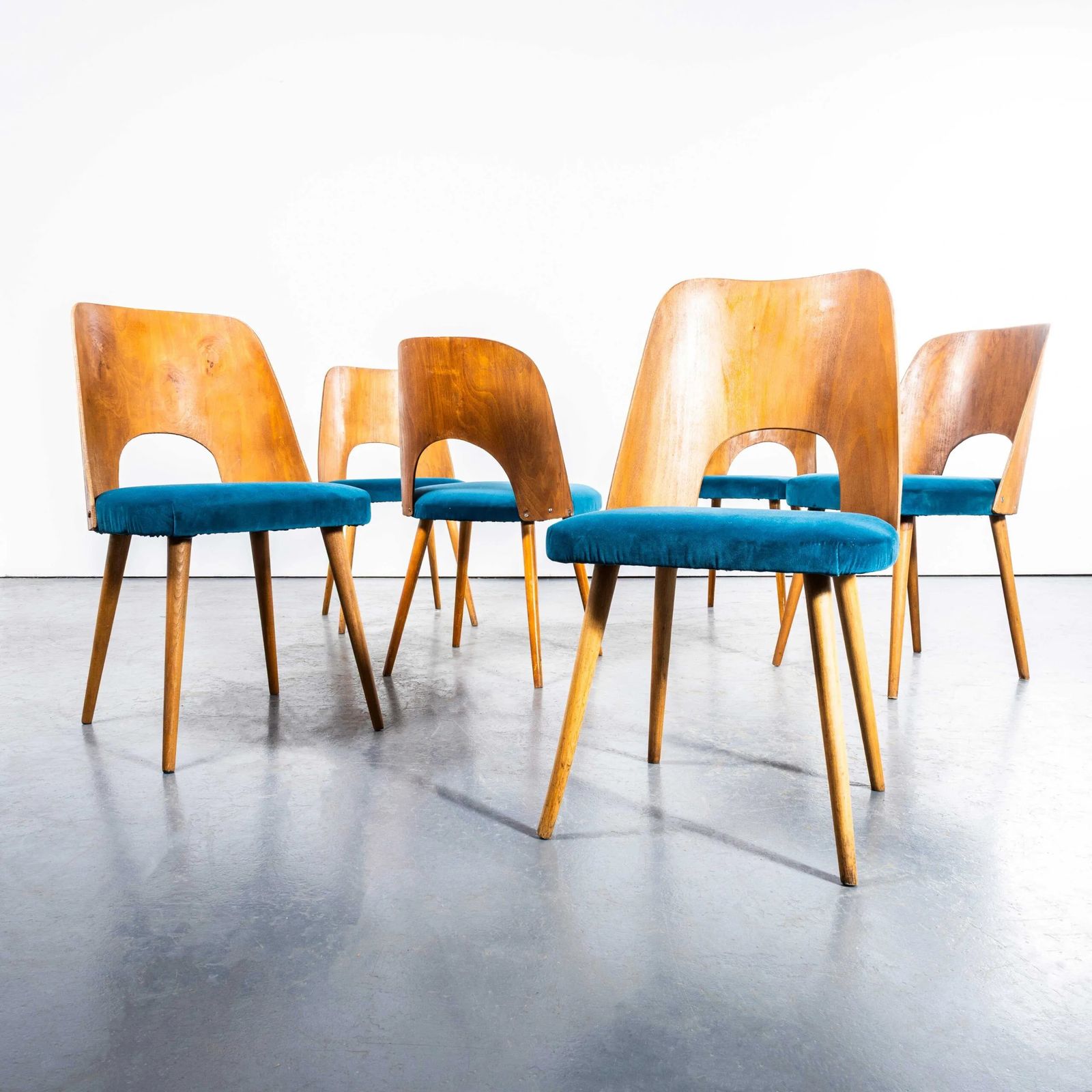 1960’s Oswald Haerdtl Upholstered Dining Chairs – Set Of Six photo vinterior