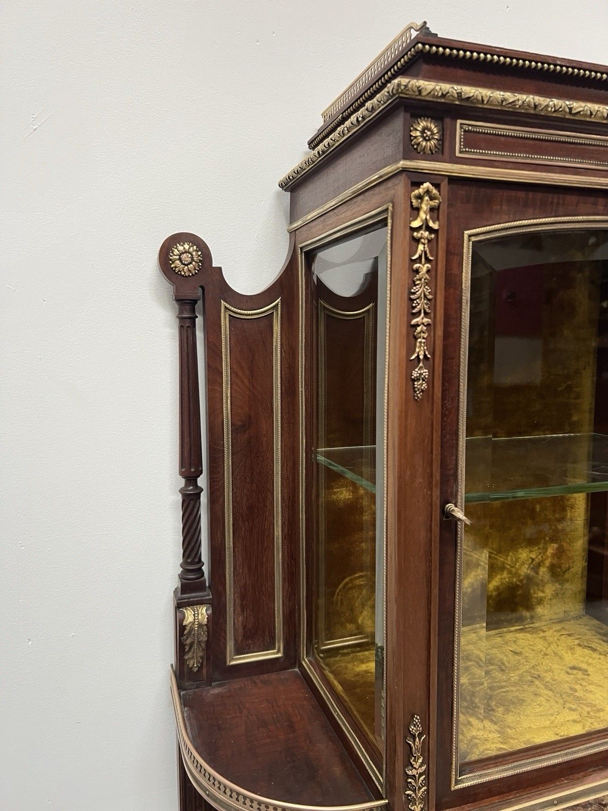 2475.0 Napoleon III Mahogany And Chiseled Bronze Display Cabinet 19th Century photo