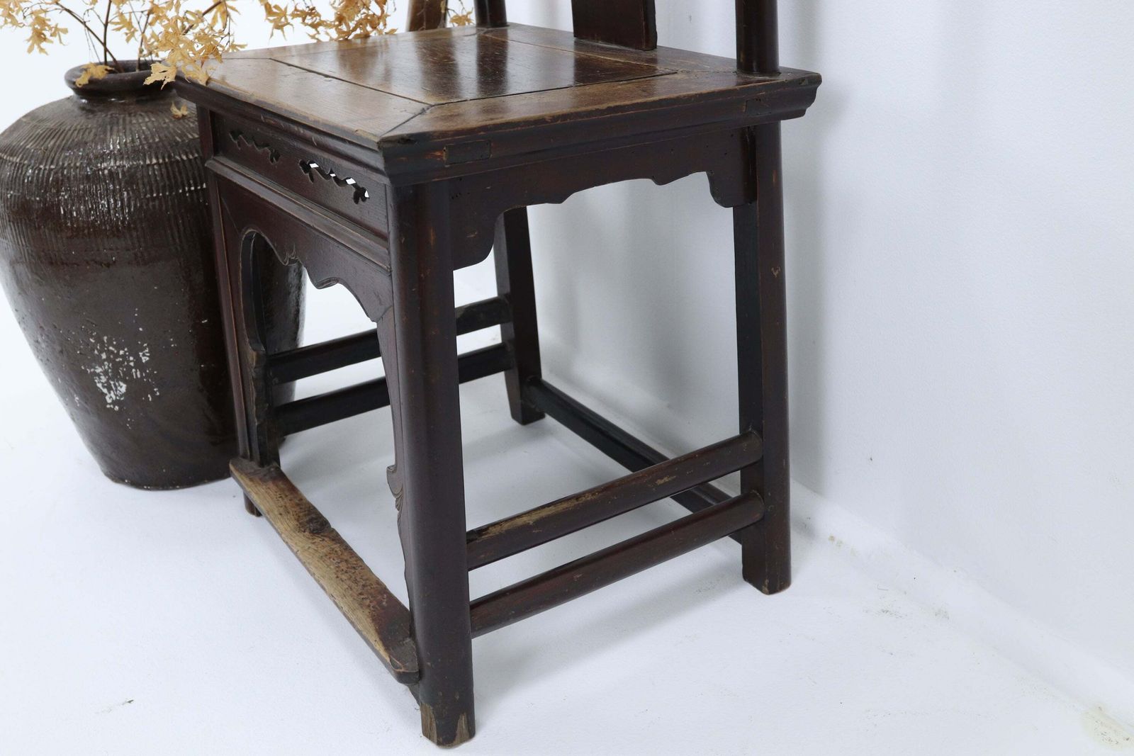 Mid 19th Century Chinese Elm 'Yoke Style' Chair photo vintage