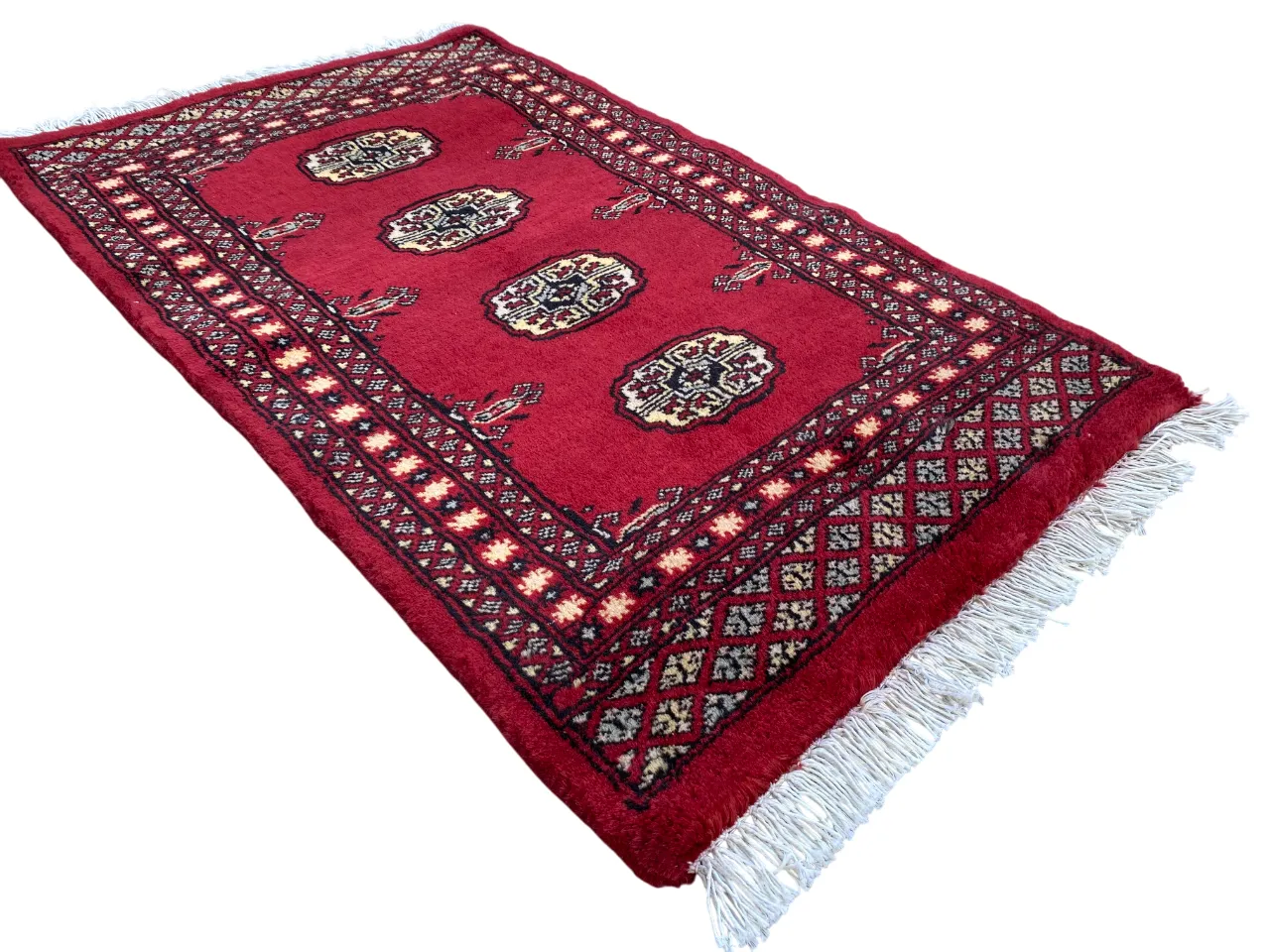 Handmade Bokhara Rug Traditional Afghan Carpet 2x3 photo vintage