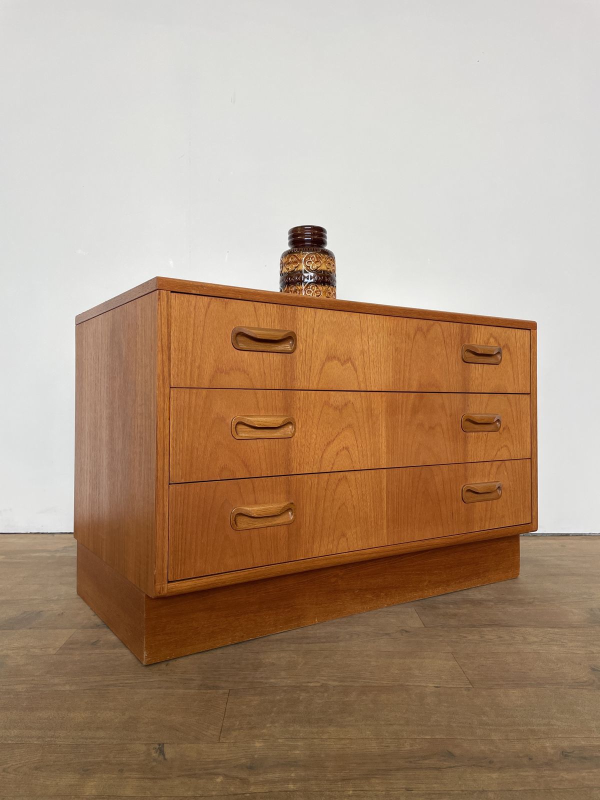 Mid Century G Plan Teak Chest Of Drawers – 3 Drawer Vintage Storage Unit photo furniture