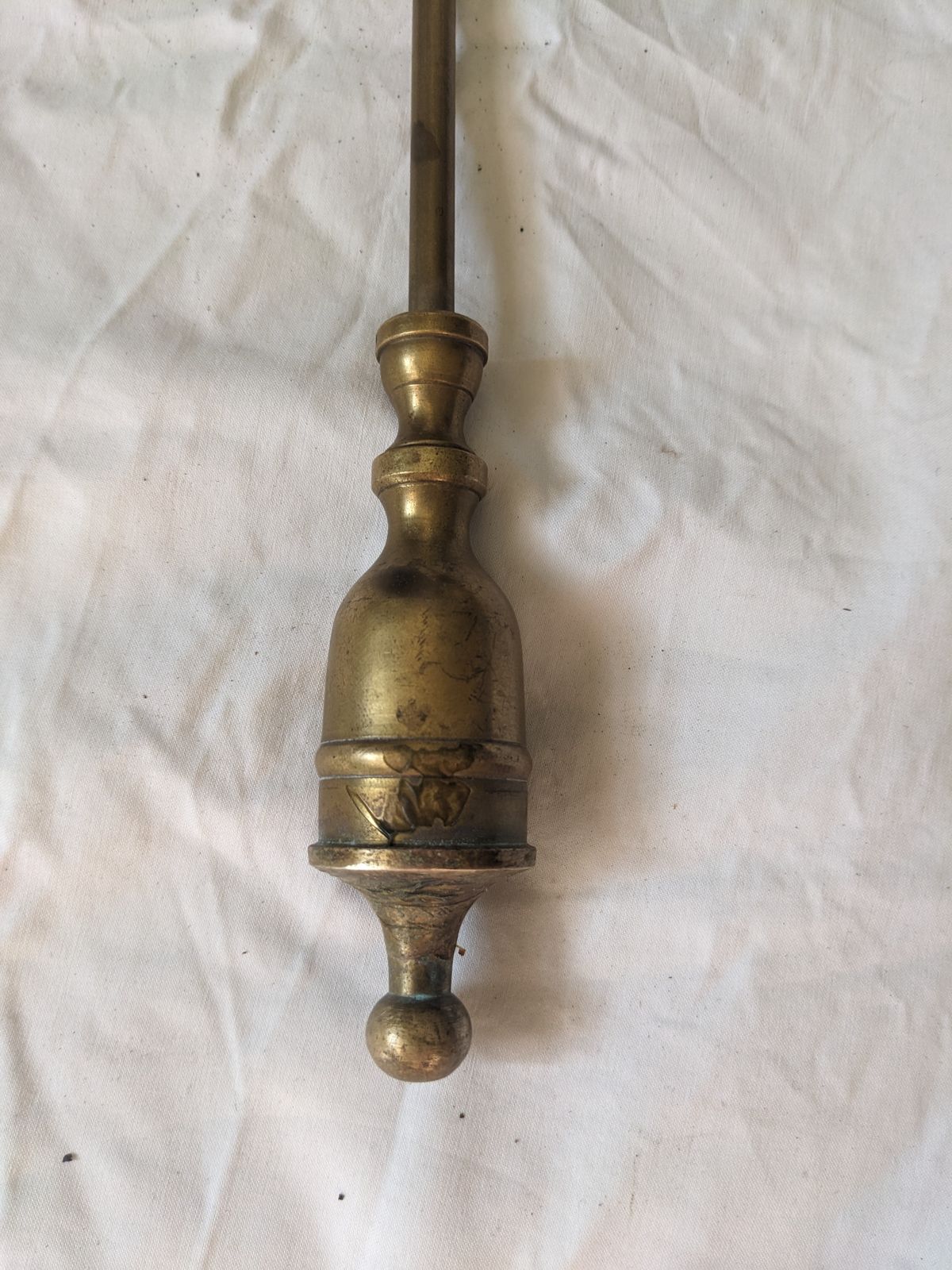 photo vinterior Vintage 1930 1940s 4 Piece Heavy Brass Fireside Companion Set