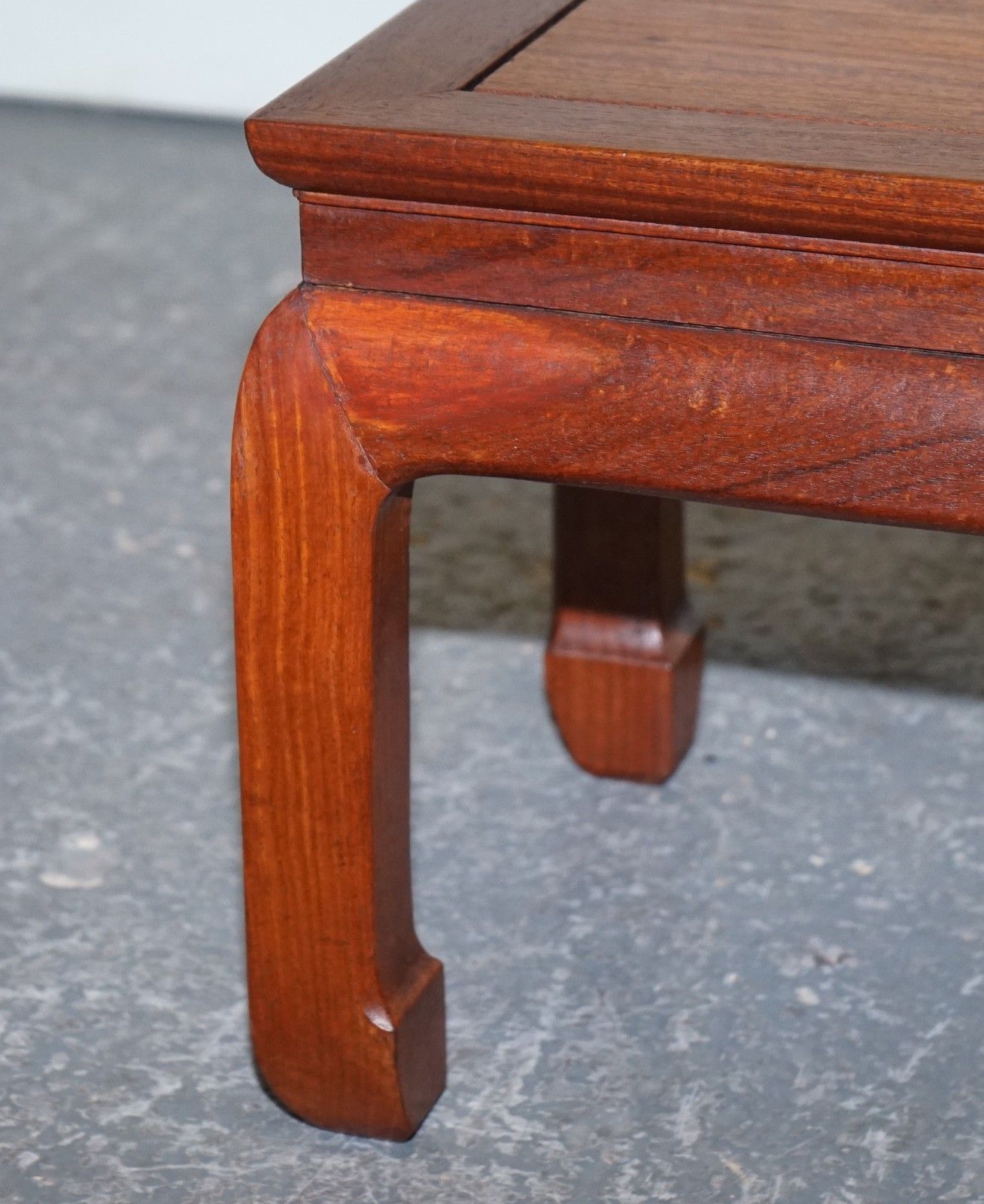 Vintage Oriental Chinese Teak Side Table Plant Stand Made In Hong Kong photo vinterior