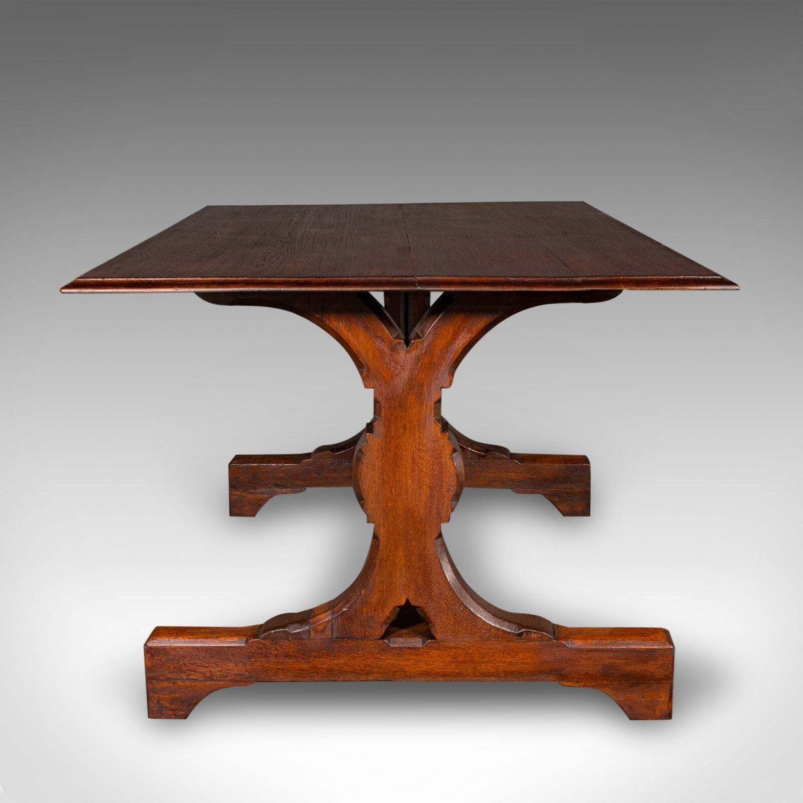Antique Six Seat Country Kitchen Dining Table, English Oak, Refectory, Victorian photo 6883.0
