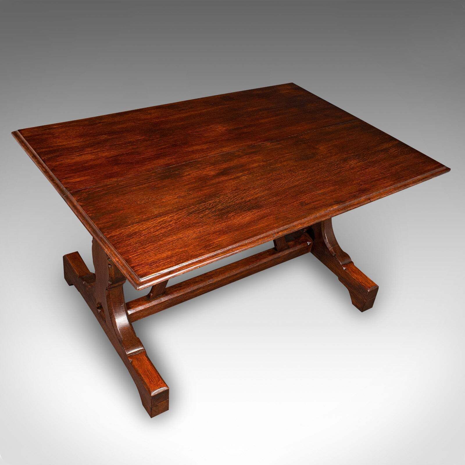 Antique Six Seat Country Kitchen Dining Table, English Oak, Refectory, Victorian photo vinterior