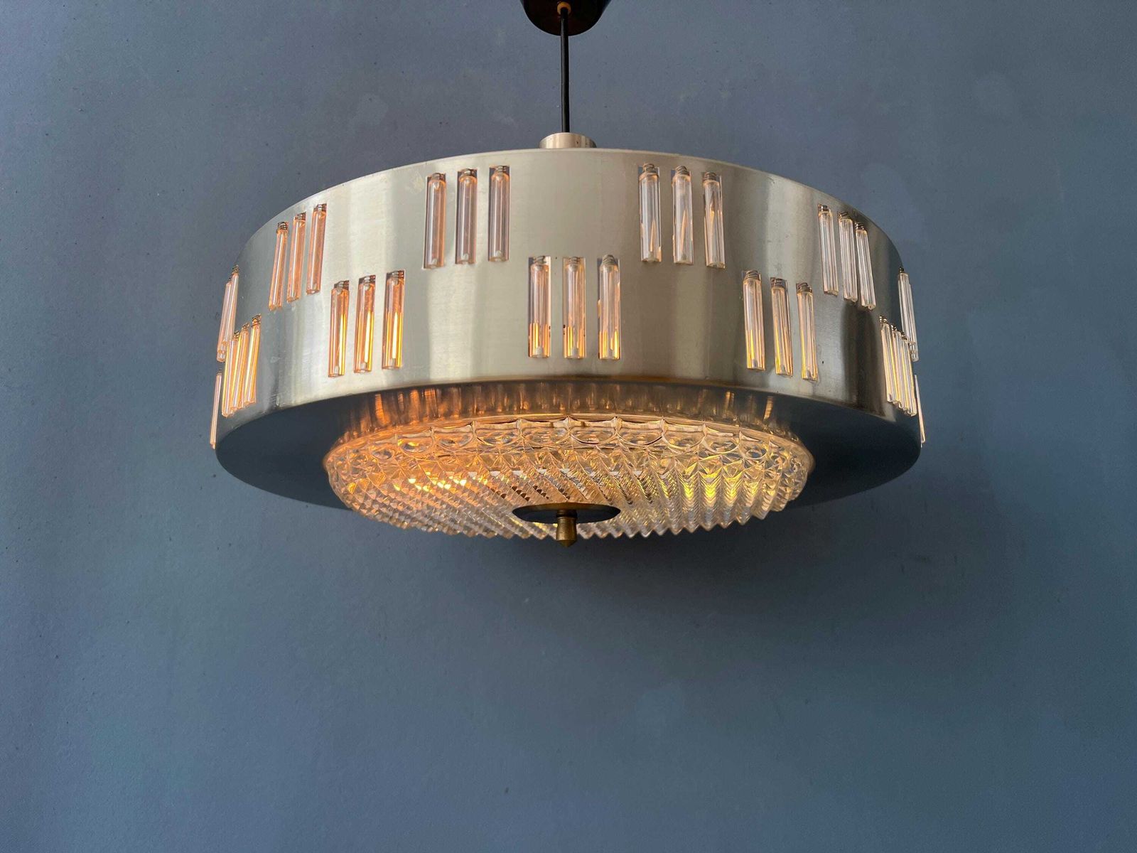 Mid Century Ufo Hanglamp Met Kristalglas photo furniture