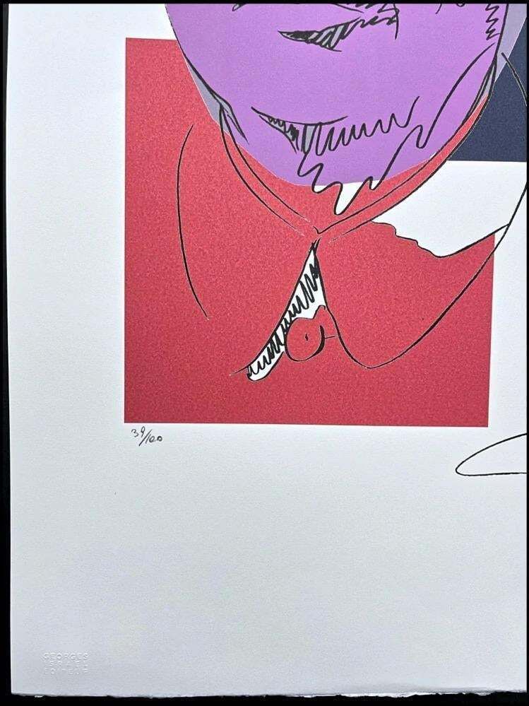 After Andy Warhol, Mao Zedong Drawing Purple, 1980s, Lithograph photo for sale