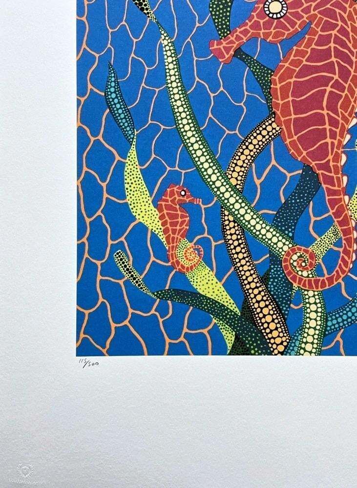 Yayoi Kusama, Seahorses , Lithograph, 1980s photo furniture