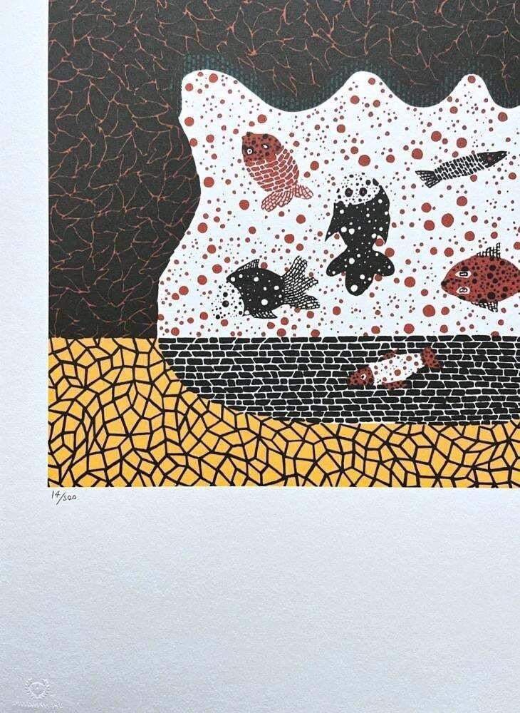 After Yayoi Kusama, Goldfish Bowl, Lithograph, 1980s photo Art