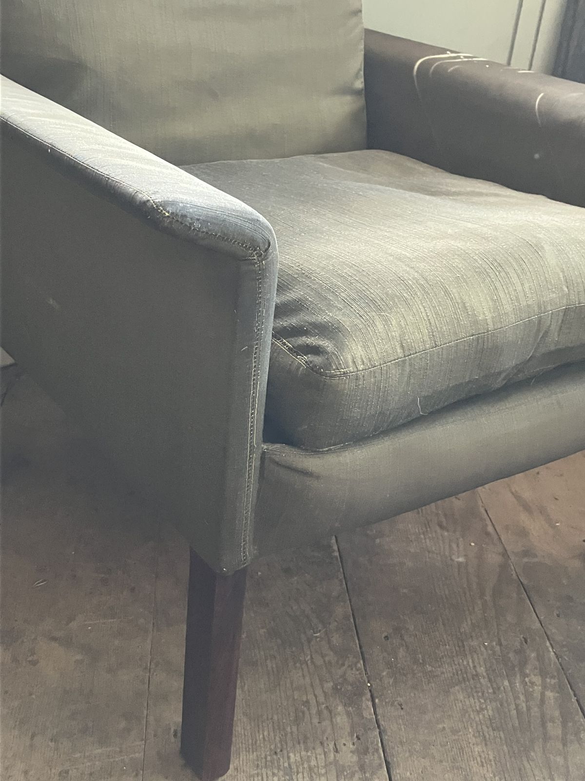 Hans Olsen For Cs Mobler Silk And Rosewood Armchair photo vinterior