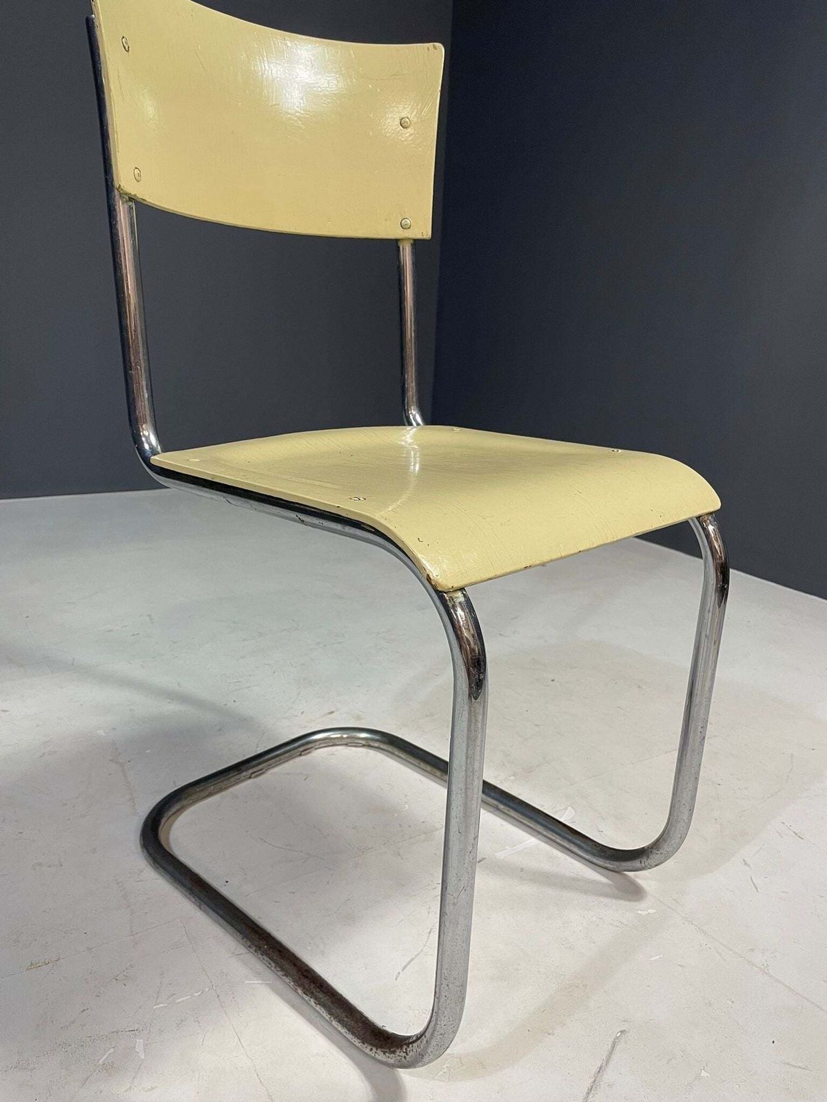 Chrome Dining Set By Robert Slezák, 1930s, Original Condition With Patina photo 1921.0