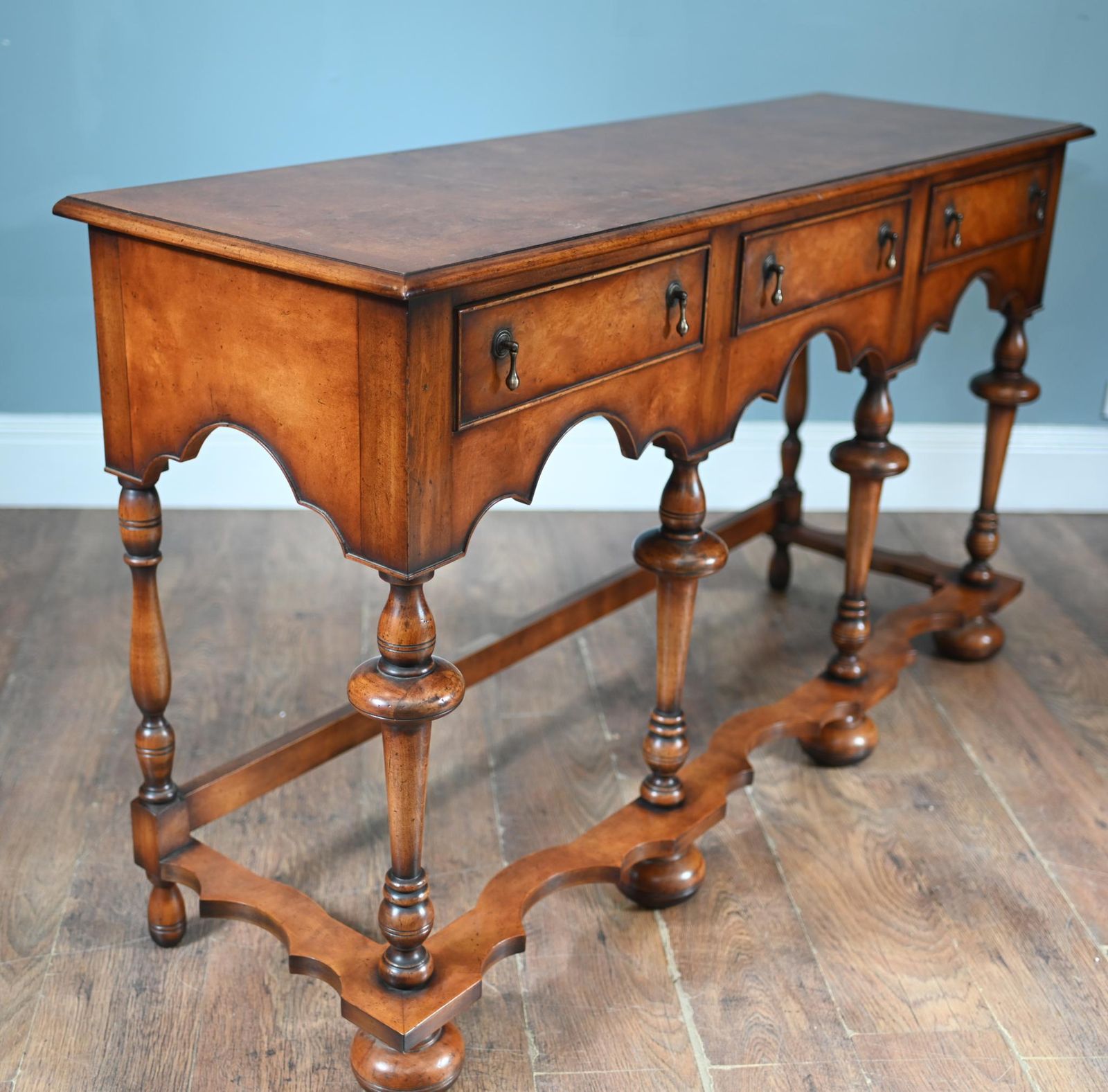 Jacobean Revival Dresser Walnut Server Tables Farmhouse photo vintage