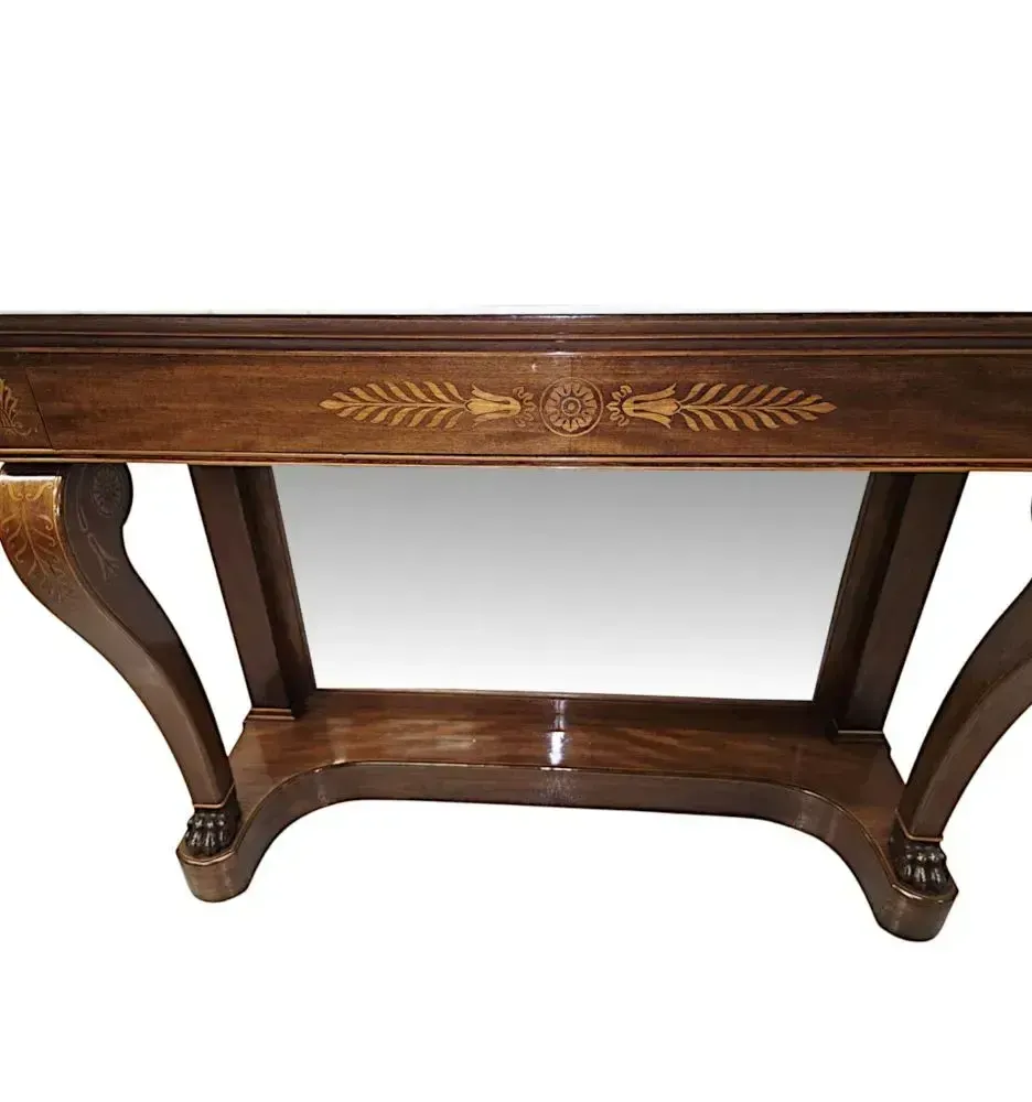 A Very Fine 19th Century Inlaid Marble Top Console Table photo buy