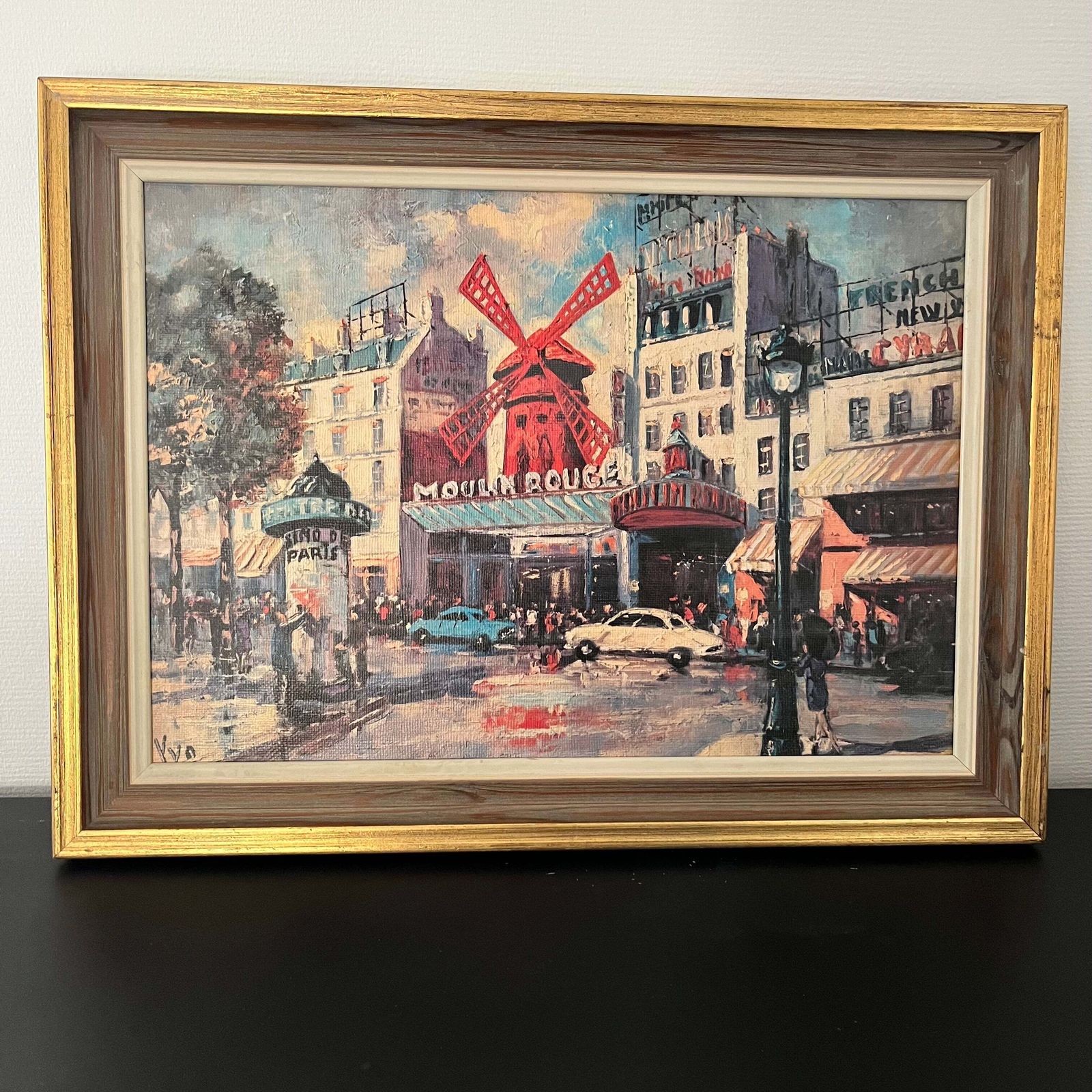 “Montmartre Glow” – Framed Oil Painting photo furniture