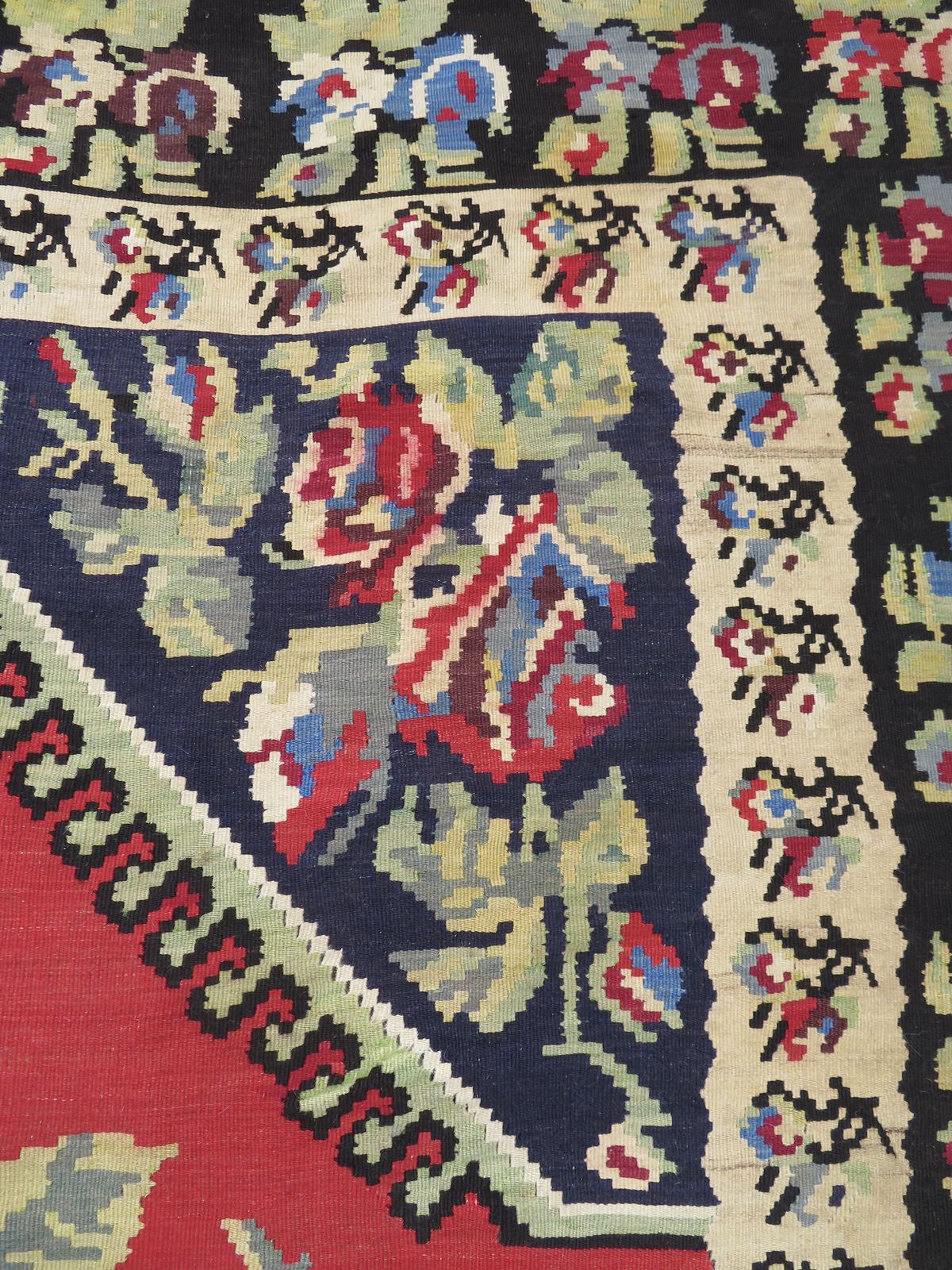 Textiles Antique Bessarabian Kilim. 325cm X 226cm. photo