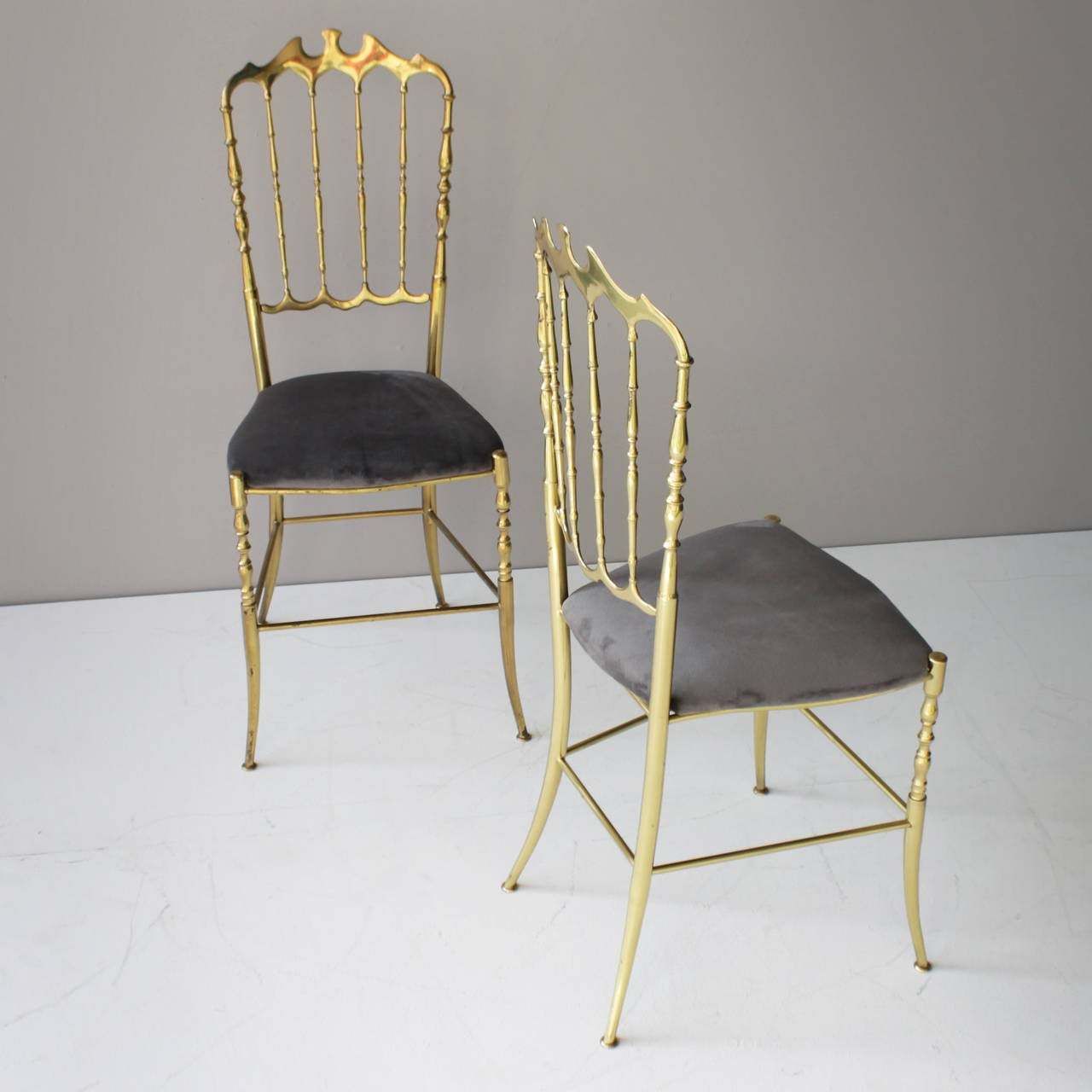 Pair Of Brass Italian Chiavari Chairs photo vinterior