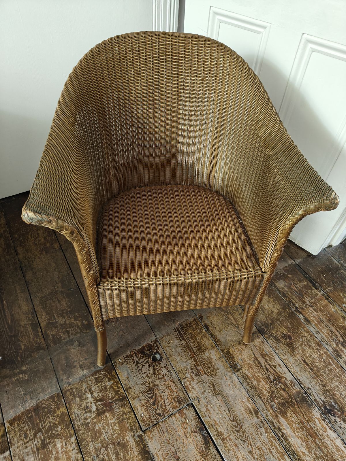 Original Lloyd Loom 'Lusty' Model Gold Chair