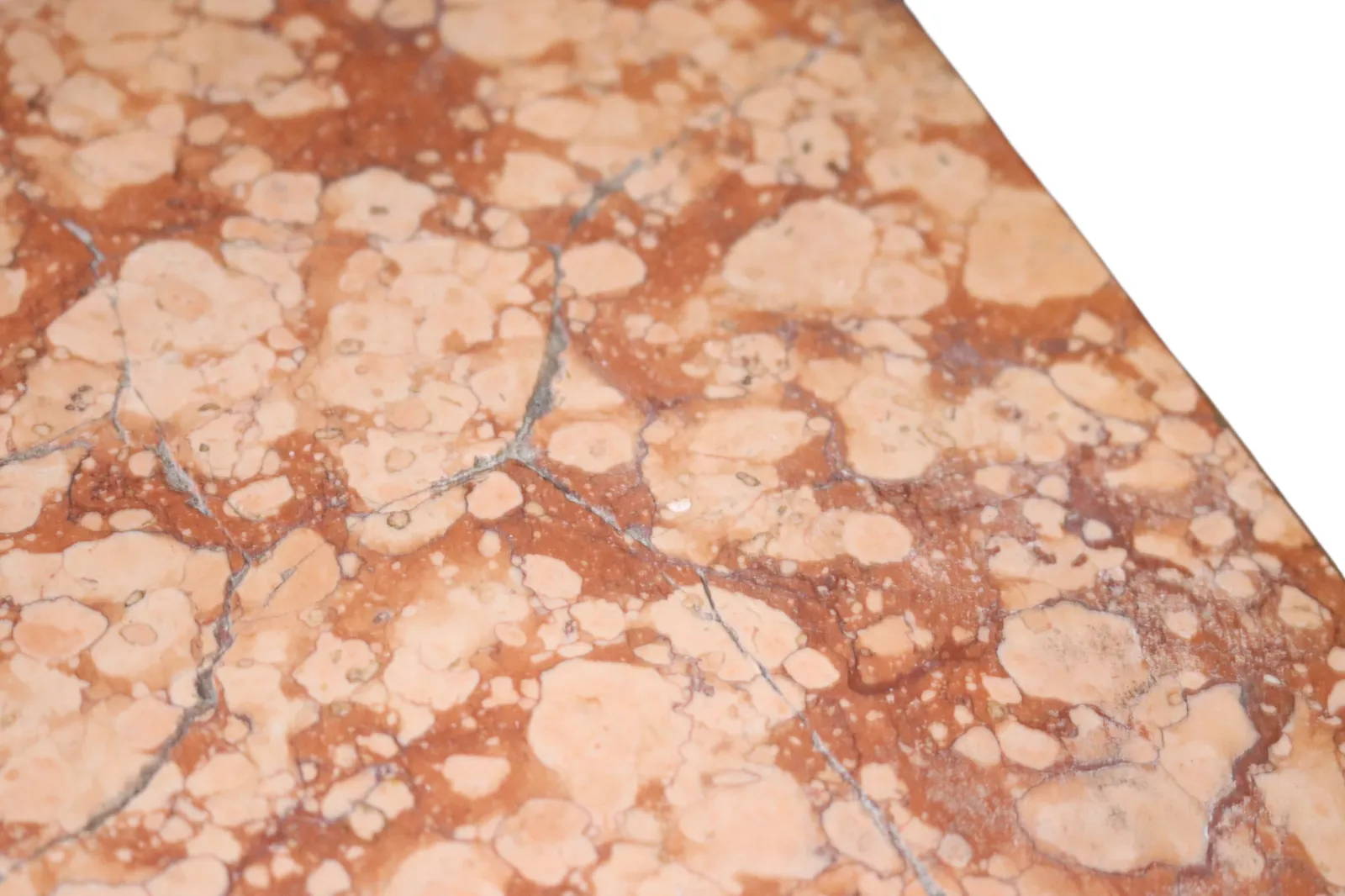 photo for sale Antique French Walnut Marble Top Bedside Cabinet / Nightstand