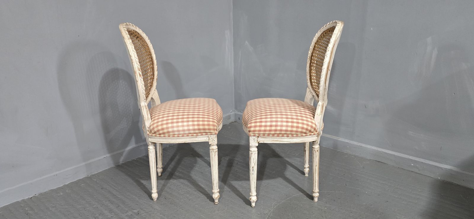 Pair French Bergere Side Chairs photo for sale