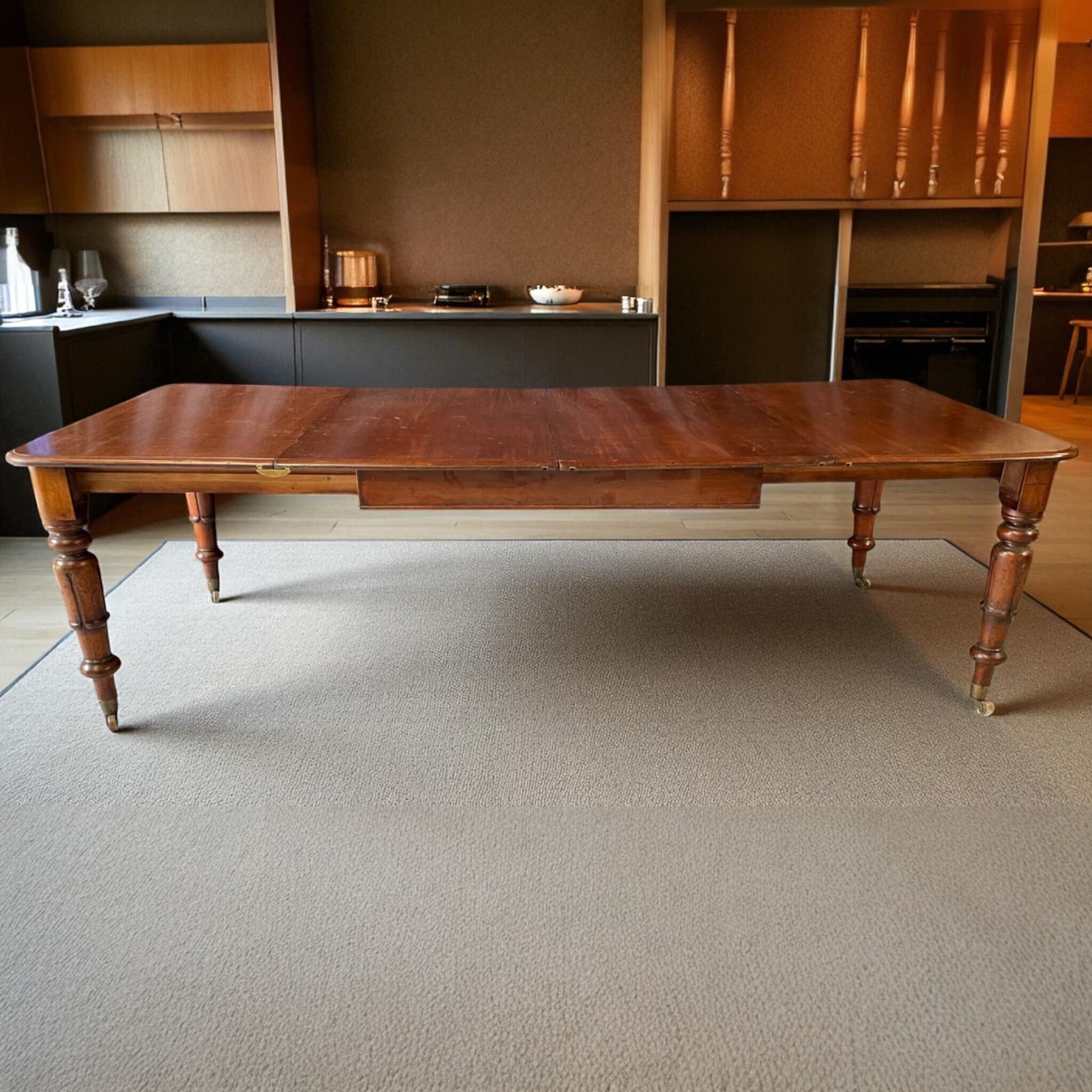 Victorian Mahogany Extending Dining Table By W. Priest, London – Seats Up To 12 photo furniture