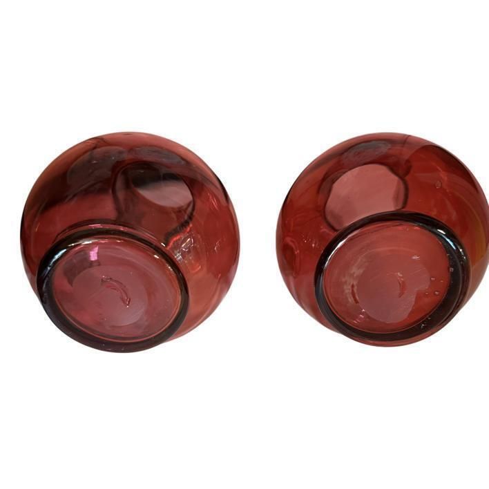 Pair Of Victorian Cranberry Glass Jugs photo for sale