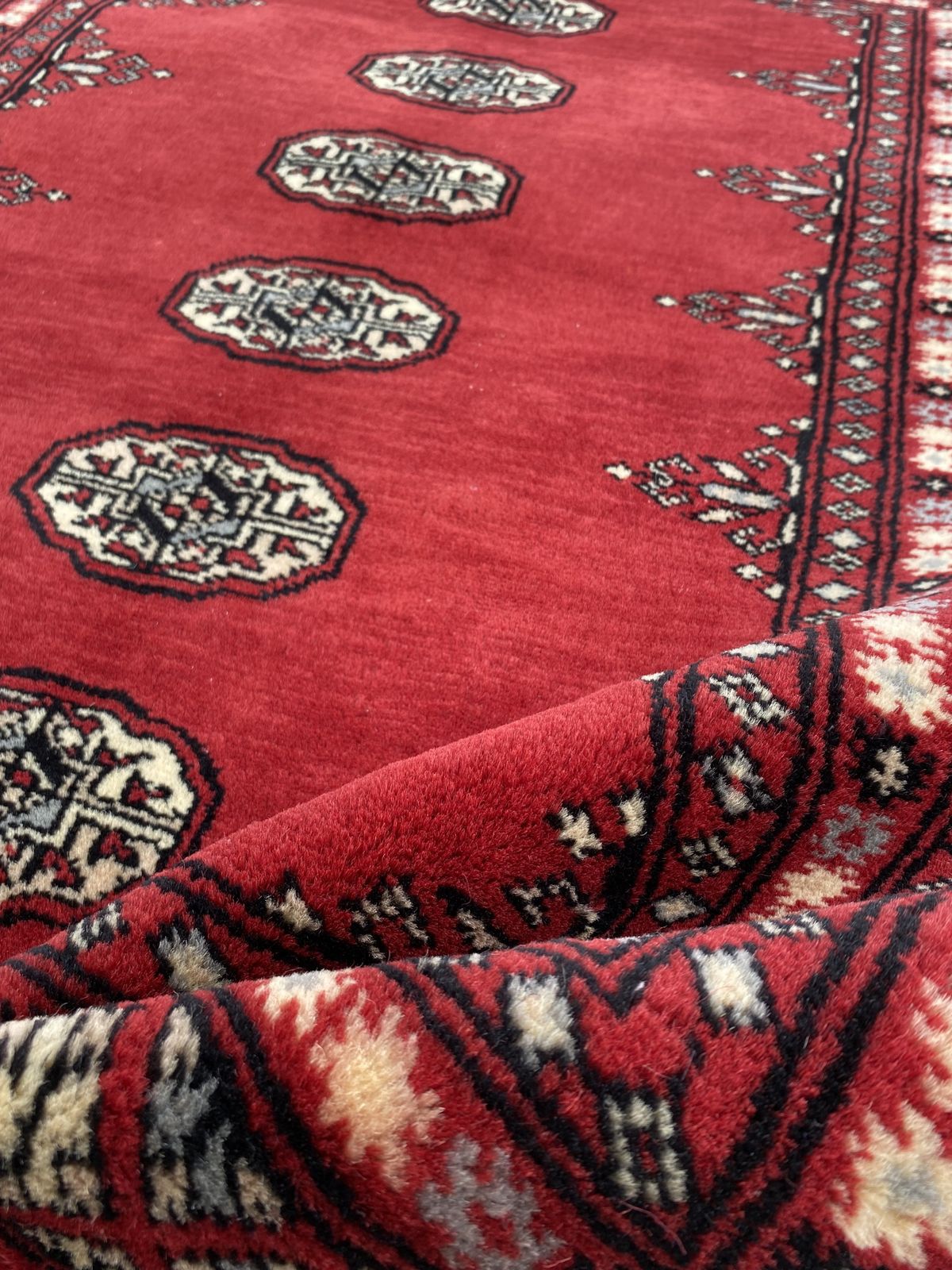 Fine Red Bokhara Rug Afghan Tribal 3x4 Area Carpet photo Textiles