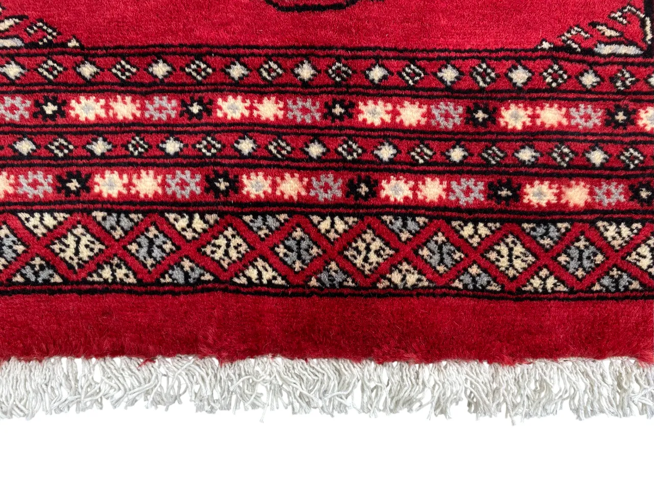 Fine Red Bokhara Rug Afghan Tribal 3x4 Area Carpet photo vintage