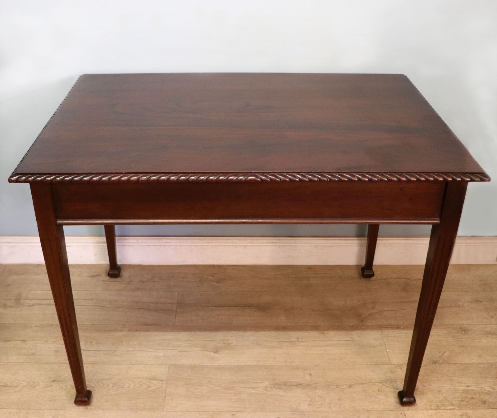 A Lovely Edwardian Mahogany Table Bearing A Label For Mckeon’s Of Liverpool. photo furniture