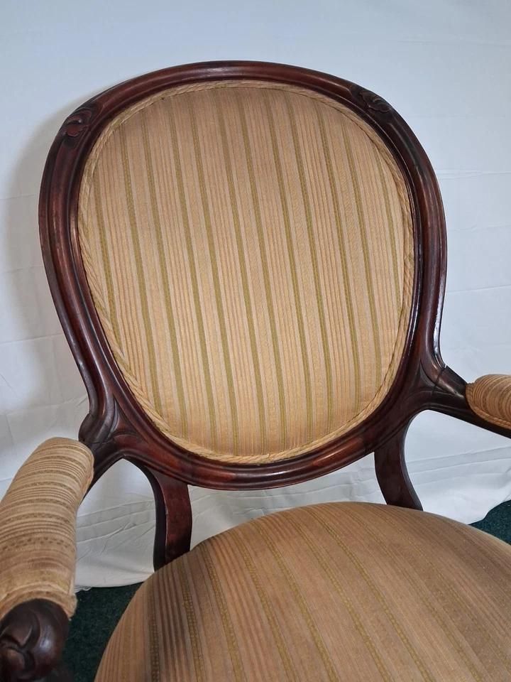 Furniture Antique Upholstered Chair Home Decor Accent Chair With Patina photo